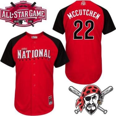 Pirates #22 Andrew McCutchen Red 2015 All-Star National League Stitched Baseball Jersey