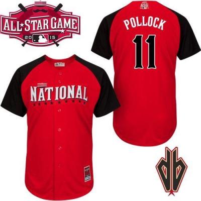 Diamondbacks #11 A. J. Pollock Red 2015 All-Star National League Stitched Baseball Jersey