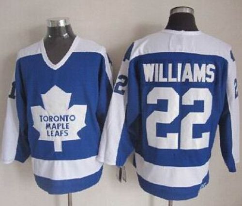 Maple Leafs #22 Tiger Williams Blue White CCM Throwback Stitched NHL Jersey