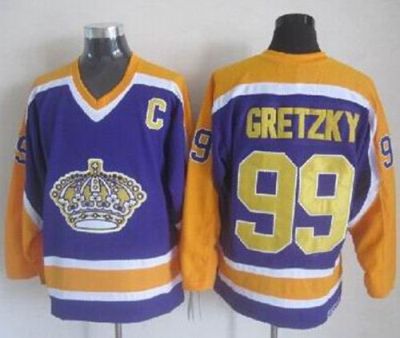 Kings #99 Wayne Gretzky Purple CCM Throwback Stitched NHL Jersey
