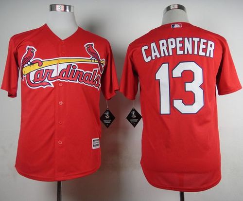 Cardinals #13 Matt Carpenter Red Cool Base Stitched Baseball Jersey