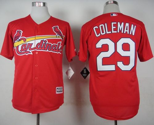 Cardinals #29 Vince Coleman Red Cool Base Stitched Baseball Jersey