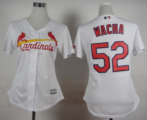 Women's Cardinals #52 Michael Wacha White Home Stitched Baseball Jersey