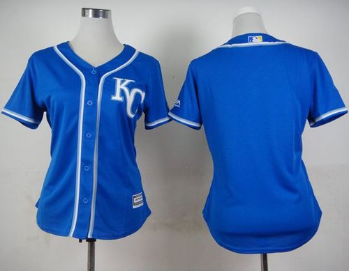 Women's Royals Blank Blue Alternate 2 Stitched Baseball Jersey