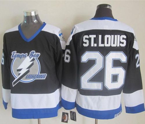 Lightning #26 Martin St. Louis Black CCM Throwback Stitched NHL Jersey Lightning #26 Martin St. Louis Black CCM Throwback Stitched NHL Jersey