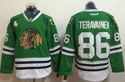Blackhawks #86 Teuvo Teravainen Green Stitched NHL Jersey Blackhawks #86 Teuvo Teravainen Green Stitched NHL Jersey
