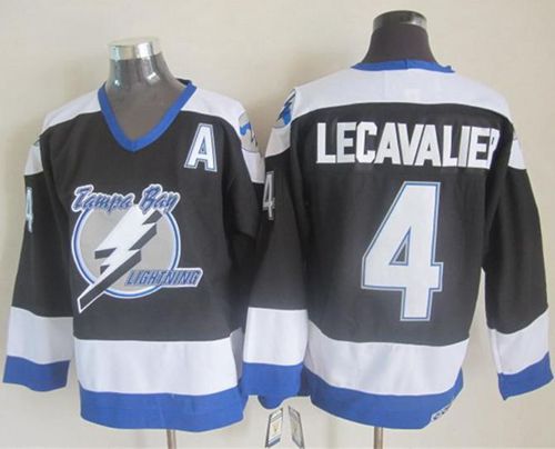 Lightning #4 Vincent Lecavalier Black CCM Throwback Stitched NHL Jersey Lightning #4 Vincent Lecavalier Black CCM Throwback Stitched NHL Jersey