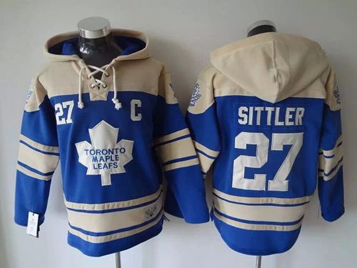 Maple Leafs #27 Darryl Sittler Blue Sawyer Hooded Sweatshirt Stitched NHL Jersey Maple Leafs #27 Darryl Sittler Blue Sawyer Hooded Sweatshirt Stitched NHL Jersey