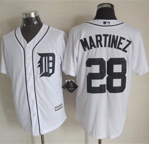 Tigers #28 J. D. Martinez New White Cool Base Stitched Baseball Jersey