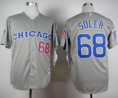 Cubs #68 Jorge Soler Grey 1990 Turn Back The Clock Stitched Baseball Jersey
