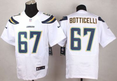Nike Chargers #67 Cameron Botticelli White Men's Stitched NFL New Elite Jersey