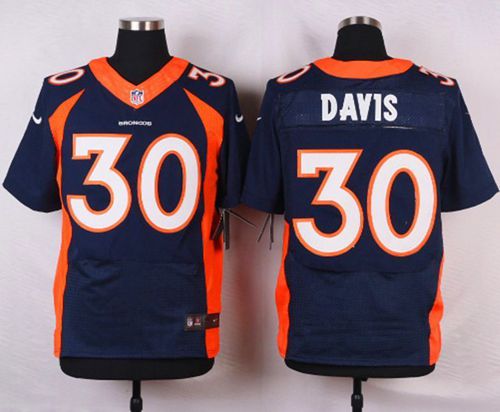 Nike Broncos #30 Terrell Davis Navy Blue Alternate Men's Stitched NFL New Elite Jersey
