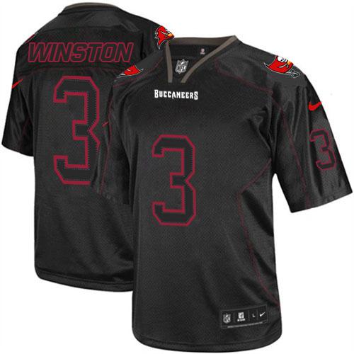 Nike Buccaneers #3 Jameis Winston Lights Out Black Men's Stitched NFL Elite Jersey