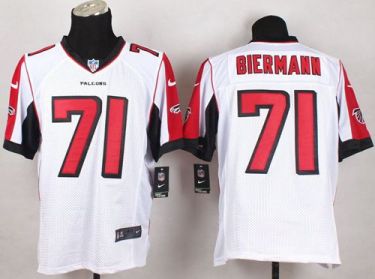 Nike Falcons #71 Kroy Biermann White Men's Stitched NFL Elite Jersey