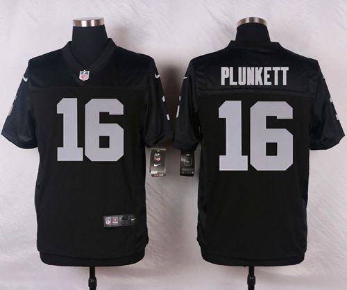 Nike Raiders #16 Jim Plunkett Black Team Color Men's Stitched NFL Elite Jersey