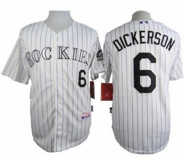 Rockies #6 Corey Dickerson White Cool Base Stitched Baseball Jersey