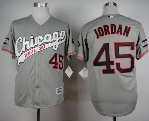 White Sox #45 Michael Jordan Grey New Cool Base Stitched Baseball Jersey