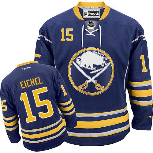 Sabres #15 Jack Eichel Navy Blue Stitched NHL Jersey