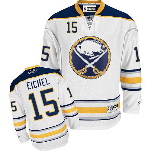 Sabres #15 Jack Eichel White Stitched NHL Jersey