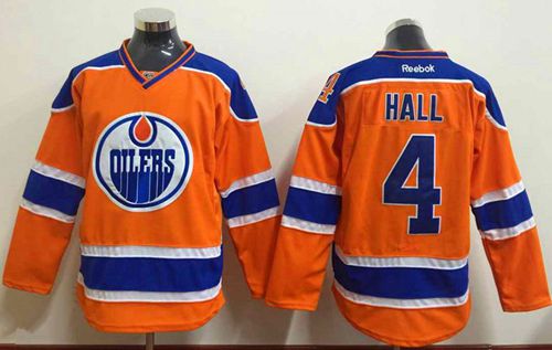Oilers #4 Taylor Hall Orange Stitched NHL Jersey Oilers #4 Taylor Hall Orange Stitched NHL Jersey