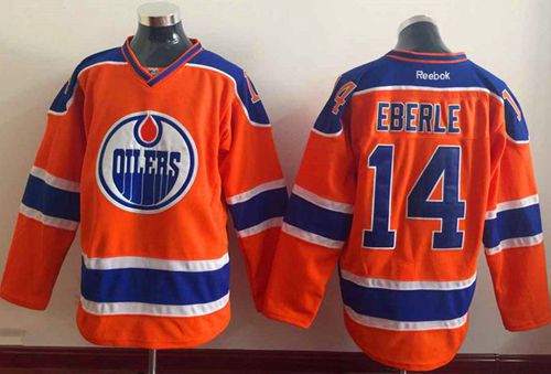 Oilers #14 Jordan Eberle Orange Stitched NHL Jersey