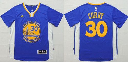 Warriors #30 Stephen Curry Blue Short Sleeve Stitched NBA Jersey Warriors #30 Stephen Curry Blue Short Sleeve Stitched NBA Jersey