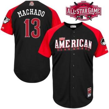 Orioles #13 Manny Machado Black 2015 All-Star American League Stitched Baseball Jersey