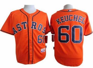 Astros #60 Dallas Keuchel Orange Cool Base Stitched Baseball Jersey