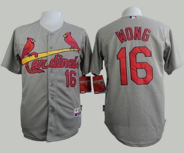 Cardinals #16 Kolten Wong Grey Cool Base Stitched Baseball Jersey Cardinals #16 Kolten Wong Grey Cool Base Stitched Baseball Jersey