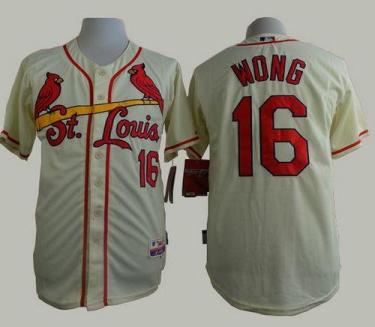 Cardinals #16 Kolten Wong Cream Cool Base Stitched Baseball Jersey
