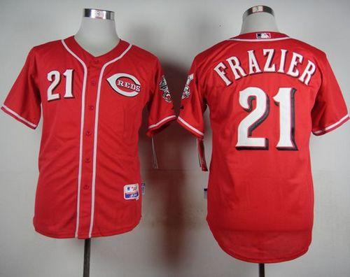Reds #21 Todd Frazier Red Cool Base Stitched Baseball Jersey Reds #21 Todd Frazier Red Cool Base Stitched Baseball Jersey