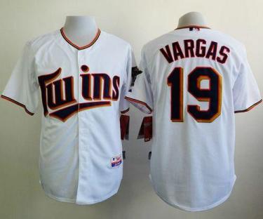 Twins #19 Kennys Vargas White Home Cool Base Stitched Baseball Jersey Twins #19 Kennys Vargas White Home Cool Base Stitched Baseball Jersey