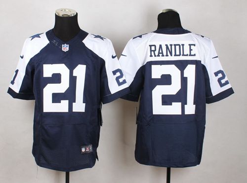 Nike Cowboys #21 Joseph Randle Navy Blue Thanksgiving Throwback Men's Stitched NFL Elite Jersey