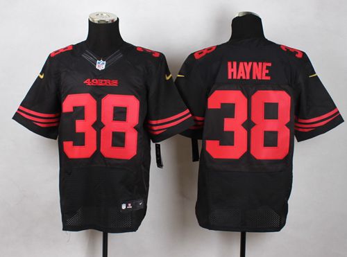 Nike 49ers #38 Jarryd Hayne Black Alternate Men's Stitched NFL Elite Jersey
