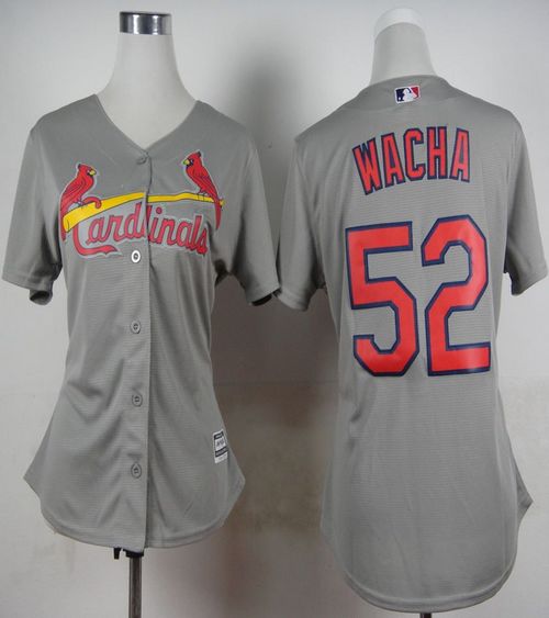 Women's Cardinals #52 Michael Wacha Grey Road Stitched Baseball Jersey