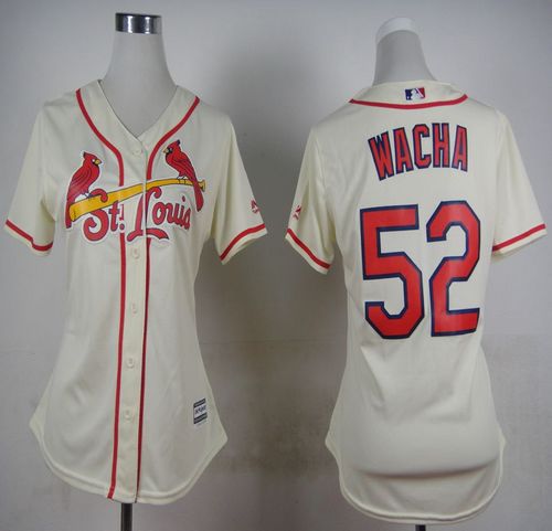 Women's Cardinals #52 Michael Wacha Cream Alternate Stitched Baseball Jersey