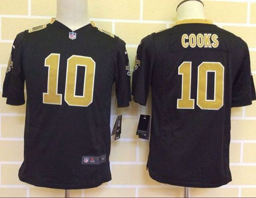 Youth Nike Saints #10 Brandin Cooks Black Team Color Stitched NFL Jersey
