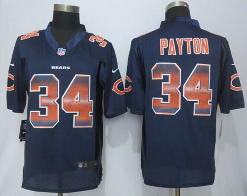 Nike Bears #34 Walter Payton Navy Blue Team Color Men's Stitched NFL Limited Strobe Jersey