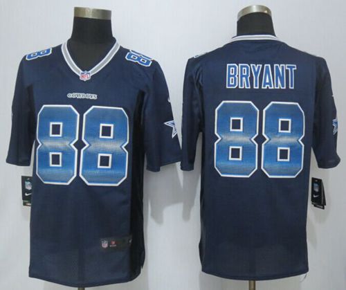 Nike Cowboys #88 Dez Bryant Navy Blue Team Color Men's Stitched NFL Limited Strobe Jersey