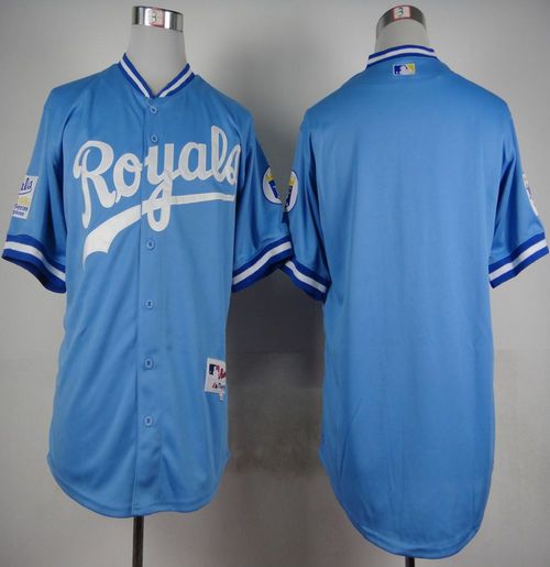 Royals Blank Light Blue 1985 Turn Back The Clock Stitched Baseball Jersey