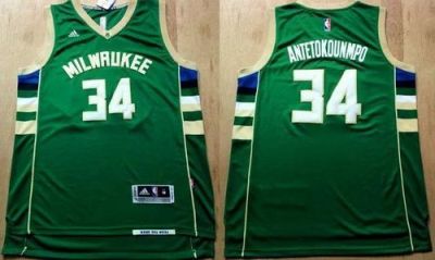Revolution 30 Bucks #34 Giannis Antetokounmpo Green Stitched NBA Jersey