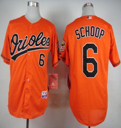 Orioles #6 Jonathan Schoop Orange Cool Base Stitched Baseball Jersey
