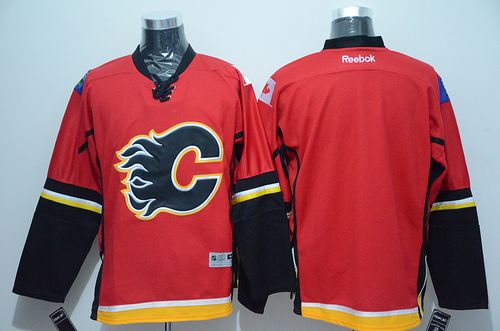 Flames Blank Stitched Red NHL Jersey Flames Blank Stitched Red NHL Jersey