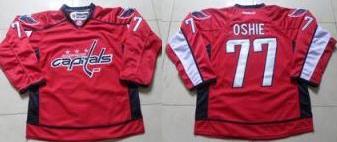 Capitals #77 T.J Oshie Red Stitched NHL Jersey