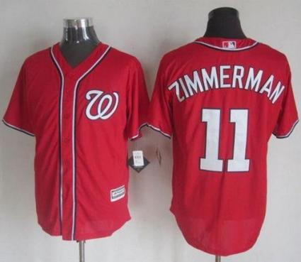 Nationals #11 Ryan Zimmerman Red New Cool Base Stitched Baseball Jersey