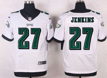 Nike Eagles #27 Malcolm Jenkins White Men's Stitched NFL Elite Jersey