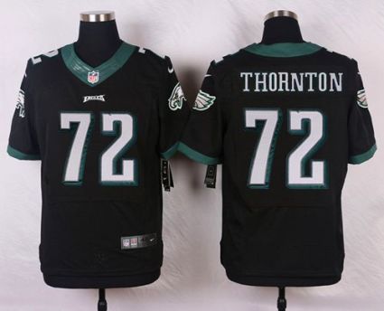 Nike Eagles #72 Cedric Thornton Black Alternate Men's Stitched NFL New Elite Jersey