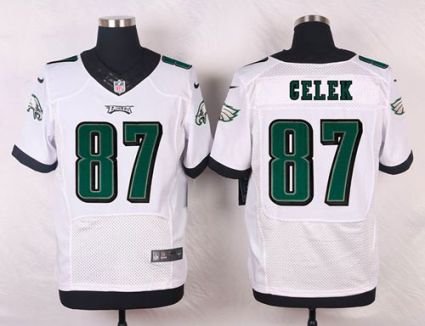 Nike Eagles #87 Brent Celek White Men's Stitched NFL Elite Jersey