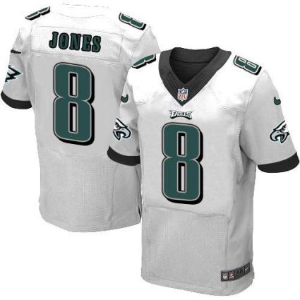 Nike Eagles #8 Donnie Jones White Men's Stitched NFL New Elite Jersey