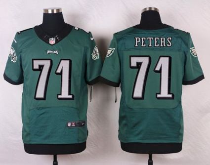 Nike Eagles #71 Jason Peters Midnight Green Team Color Men's Stitched NFL Elite Jersey